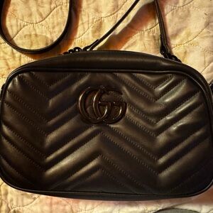 Black Quilted Crossbody Bag